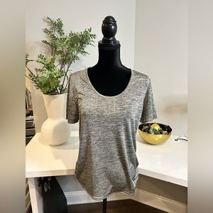 Rag & Bone silky grey short sleeve top
